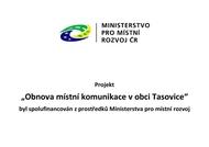 Obnova místní komunikace v obci Tasovice